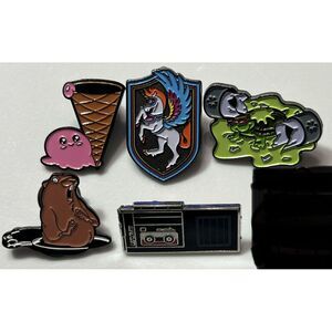 5 Loot Crate Collectible Exclusive Pins Lot Of Enamel Pins Stranger Things TMNT